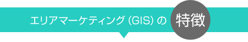 エリアマーケティング（GIS）の特徴