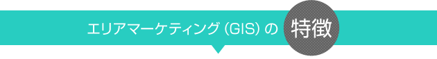 エリアマーケティング（GIS）の特徴